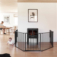 BabyDan Olaf XXX Wide Hearth Gate/ Room Divider Black