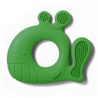 BabyOno silicone teether Pablo Whale Green