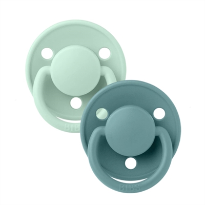 BIBS De Lux 2 Pack Nordic Mint/Island Sea Pacifier Soother Size 2 (6months+)