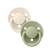 BIBS De Lux 2 PACK - Ivory/Sage Pacifier Soother Size 2 (6months+)