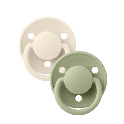 BIBS De Lux 2 PACK - Ivory/Sage Pacifier Soother Size 2 (6months+)