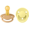 BIBS De Lux 2 PACK - Desert Sand/Sunshine Pacifier Soother Size 1 (0-6months)