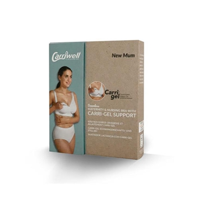 Carriwell Maternity & Nursing Bra with Carri-Gel Support White Medium