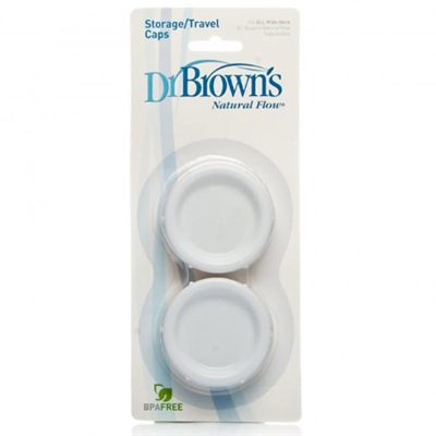 Dr Brown's Storage Travel Caps for all Wide Neck Bottles (2 Pack)