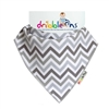 Dribble Ons Bib Grey Pattern