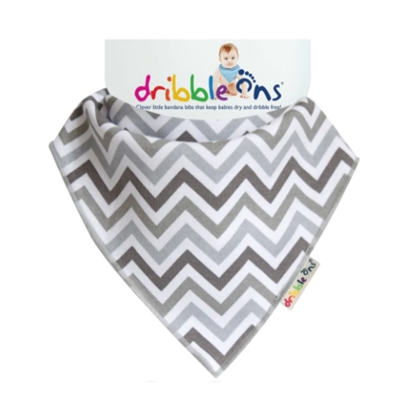 Dribble Ons Bib Grey Pattern