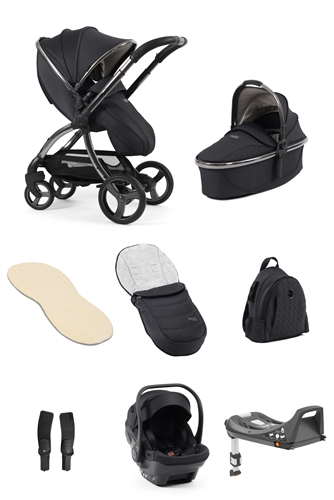 egg3 Bundle with Egg shell Car seat & Base- Collection Colour - Carbonite