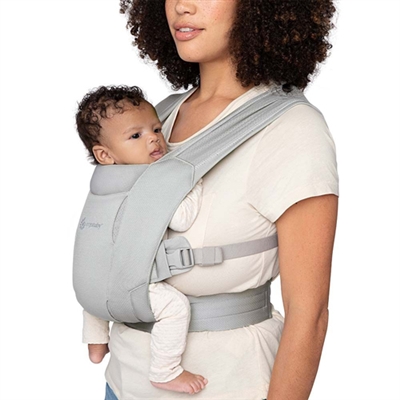 Ergobaby Embrace Cozy Newborn Carrier Soft Air Mesh Soft Grey