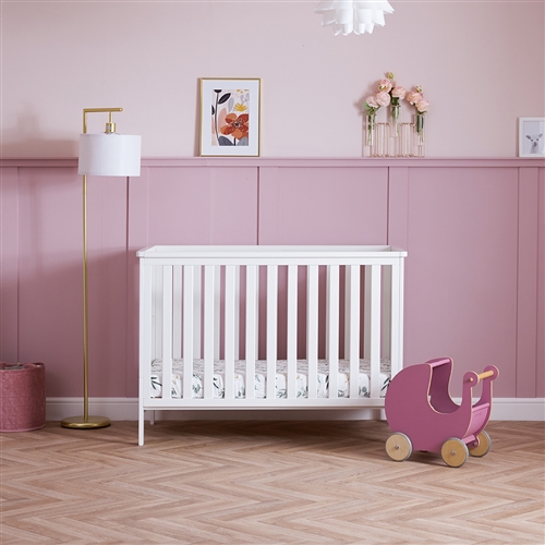 OBaby Evie Mini Cot Bed â€“ White