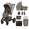 Maxi Cosi FAME 7 Piece Essential Bundle Twillic Truffle Black Wheels