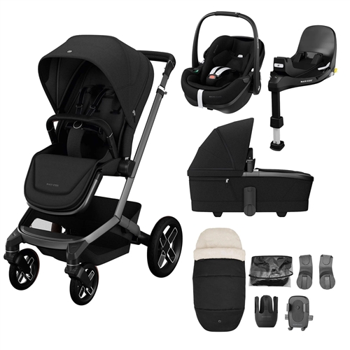 Maxi Cosi FAME 9 Piece Premium Bundle Twillic Black
