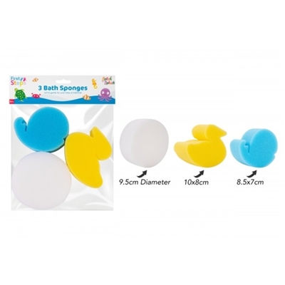 First Steps Bath Sponge 3 pk