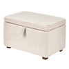 Gaia Baby Serena Footstool - Biscuit BouclÃ© incl.  Walnut  Leg Set