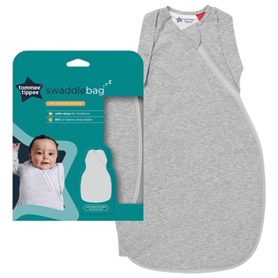 Tommeeâ€¯Tippeeâ€¯ Swaddlebag for Newborns 3-6 Months 2.5 Tog Sky Grey Marl