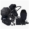 Peach 7 Pushchair and Carrycot - Complete Bundle Black Edition