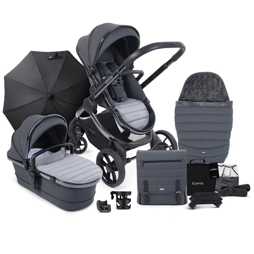 Peach 7 Pushchair and Carrycot - Complete Bundle Cobalt