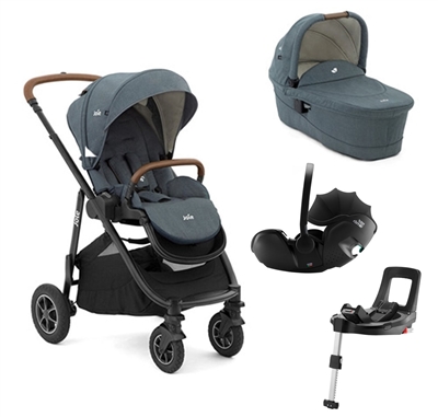 Joie Versatrax Lagoon Travel System with  Britax BABY-SAFE PRO Car Seat and Flex Base