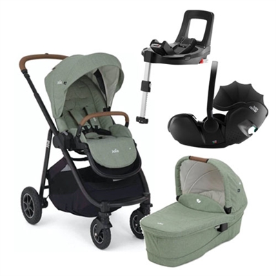 Joie Versatrax Laurel Travel System with  Britax BABY-SAFE PRO Car Seat and Flex Base