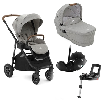Joie Versatrax Pebble Travel System with  BABY-SAFE PRO Car Seat and Flex Base