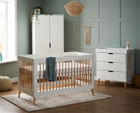 Obaby Maya Scandi 3 Piece Room Set White and Natural