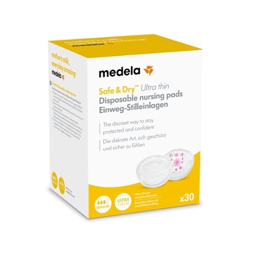 Medela Safe & Dry Ultra Thin Disposable Bra Pads 60 pack available online  and instore at All4Baby.