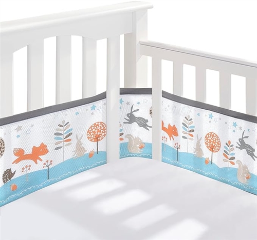 BreathableBaby Mesh Cot/Cot Bed Liner Enchanted Forest