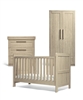 Mamas & Papas Atlas 3 Piece Cot Bed Range with Dresser and Wardrobe - Light Oak