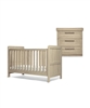 Mamas & Papas Atlas 2 Piece Cot Bed Set with Dresser Changer - Light Oak