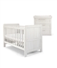 Mamas & Papas Atlas 2 Piece Cot Bed Set with Dresser Changer - Nimbus White