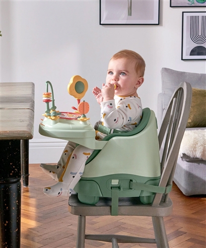 Mamas & Papas Bug 3-in-1 Floor & Booster Seat with Activity Tray - Eucalyptus