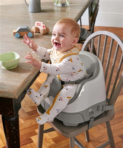 Mamas & Papas Bug 3-in-1 Floor & Booster Seat with Activity Tray - Pebble Grey