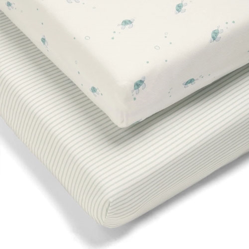 Mamas & Papas Turtle Fitted Sheets 2 Pack