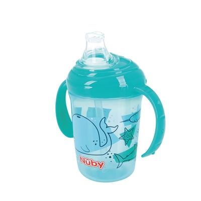 Nuby Grip N Sip Baby Cups 4-12m+ Whales Green