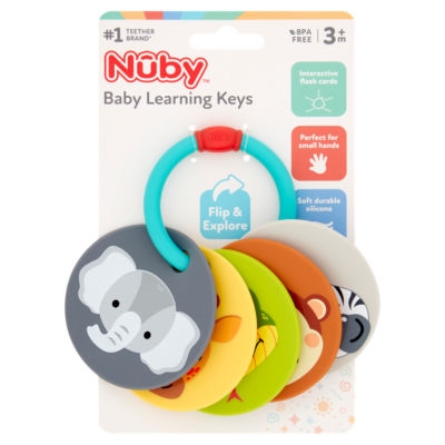 Nuby Silicone Flash Card Teethers - Ages 3+