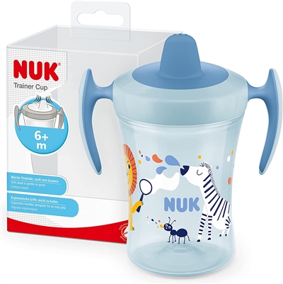 NUK Mini Magic Cup 6+ Months 230ml Blue Zebra available online and instore  at All4Baby.