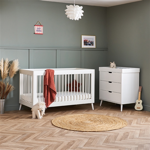 Obaby Maya Scandi 2 Piece room Set â€“ Nordic White