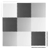 Ricokids Foam Puzzle 9pcs White, Grey and Black