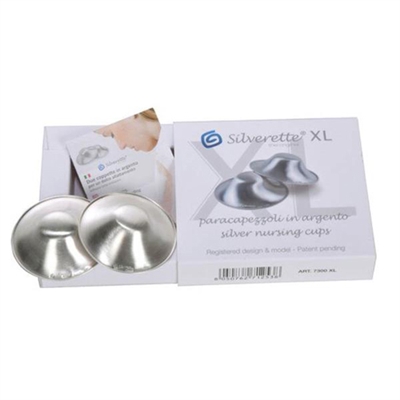 Silverette Nursing Cups XL - The Original Cup Pure 925 Silver
