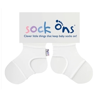 Sock Ons White 6-12m