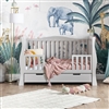 Obaby Stamford Luxe Sleigh Cot Bed Warm Grey