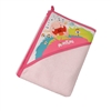 Tega Hooded Bath Towel Monsters Pink 100x100cm