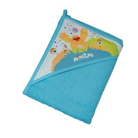 Tega Hooded Bath Towel Monsters Blue 80x80cm