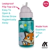 Tum Tum Flip Top Kids Water Bottle with Straw Fox 400ml