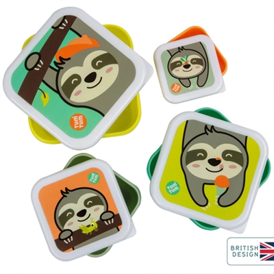 Tum Tum Set of 4 Nesting Snack Pots for Kids Stanley Sloth