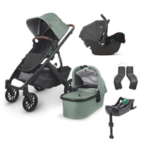 Uppababy Vista V2 Gwen Travel System With Joie i-Snug 2 Car Seat & i-Snug 2  Base