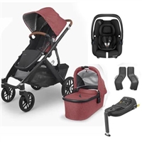Uppababy Vista V2 Lucy Travel System With Maxi Cosi Cabriofix i-size & Cabriofix i-size Base