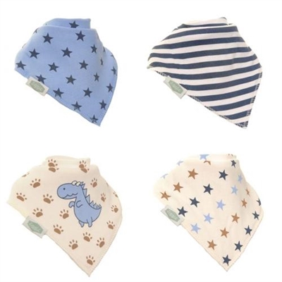 Ziggle Bandana Dribble Bibs Dino and Stars Bib Set