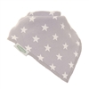 Ziggle Bandana Dribble Bib Grey With White Stars