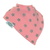 Ziggle Bandana Dribble Bib Pink with Silver Glitter Stars