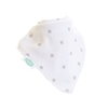 Ziggle Bandana Dribble Bib White With Grey Stars